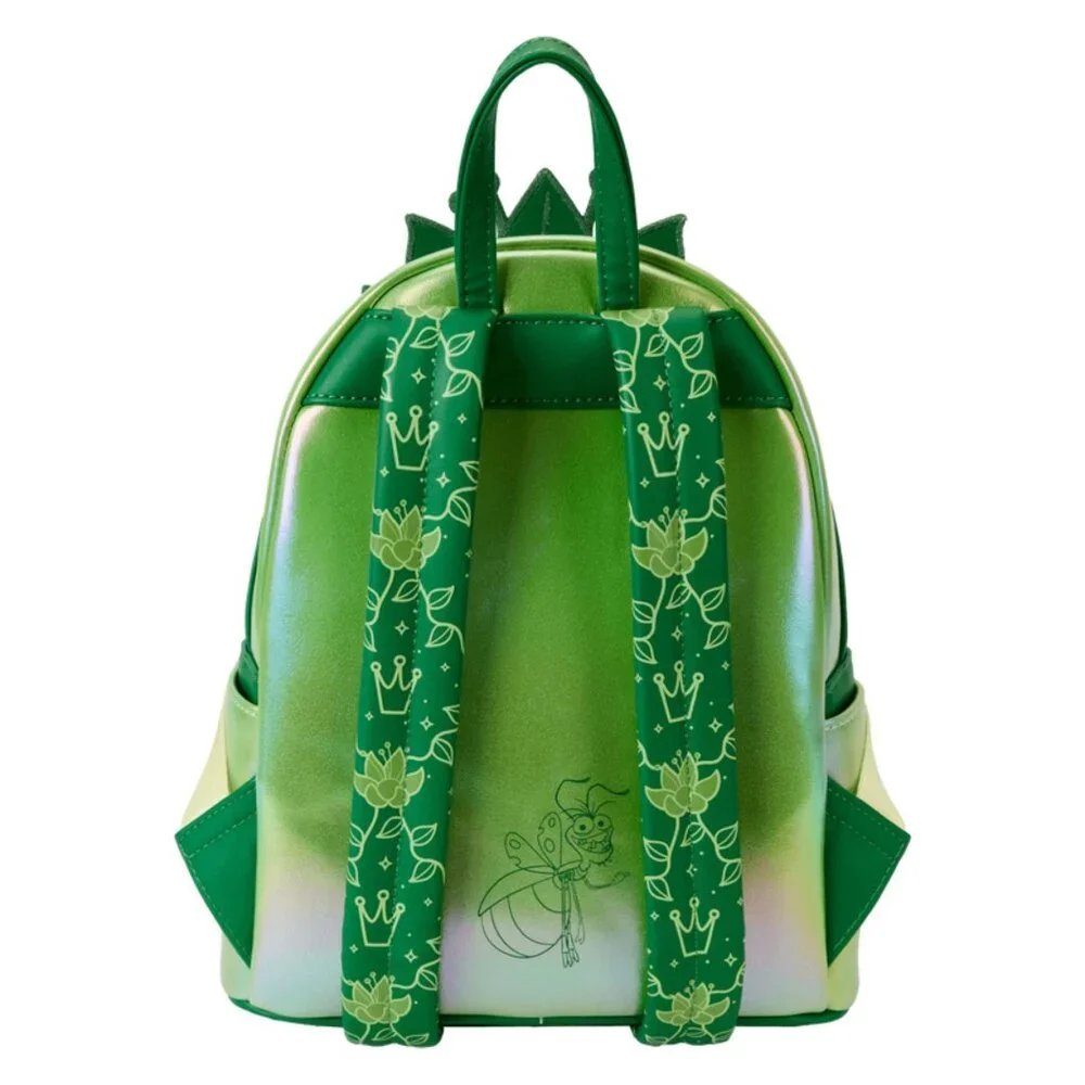 Loungefly Tiana Exclusive Shiny Series Iridescent Cosplay Backpack & Wallet NWT - Picture 4 of 13